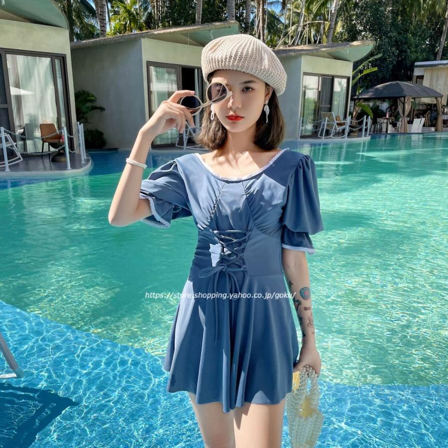 水着 夏 海 プール リゾート レジャー かわいい おしゃれ レディース セパレート 体型カバー レトロ風 セクシー 女性 国内配送