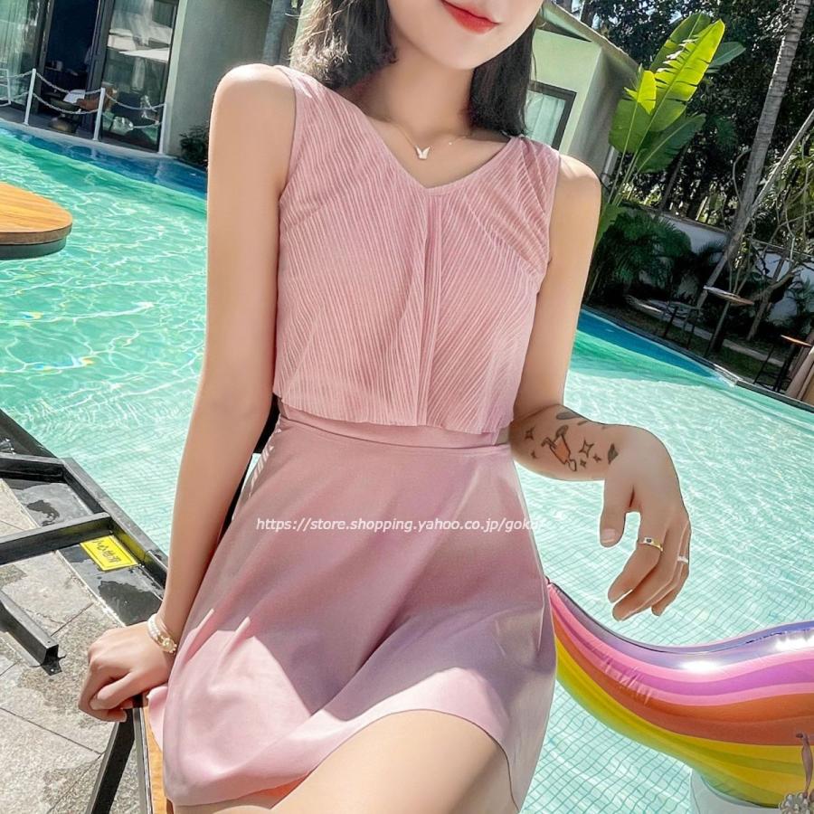 水着レディース ブラック ピンク 体型カバー 水着 ワンピース型 ショートパンツ かわいい フレア 水着 代 大きいサイズ 可愛い スイムウェア リゾート 女子 Mz86 悟空 通販 Yahoo ショッピング