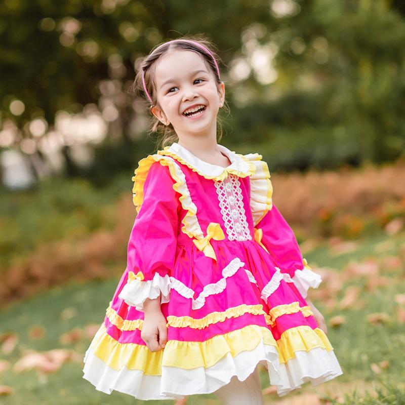 ワンピース 子供 ロリータ キッズ 長袖 メイド ロリータ服 洋服 秋冬 コスプレ コスチューム 女の子 ドレス ゴスロリ ゆめかわいい 森ガール リボン クリスマス flhkc4hy 子ども服 Sprintmart Com