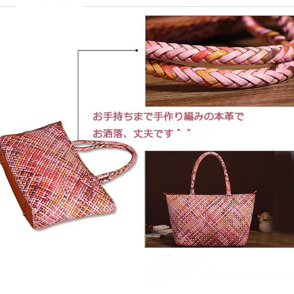 レザーバッグ 本革 牛革 バッグ レディース 手作り編み ショルダーバッグ トートバッグ マザーズバッグ Pb0005 悟空 通販 Yahoo ショッピング