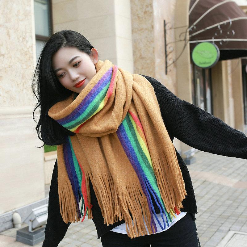 マフラー大判 厚手 ストール 無地 ストライプ レディース メンズ 防寒 冬 羽織 防寒 暖か かわいい ロング おしゃれ 誕生日プレゼント クリスマス 送料無料 Wj034 悟空 通販 Yahoo ショッピング