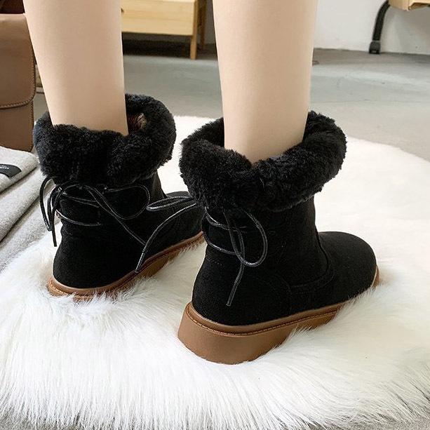 スノーブーツ レディース 滑らない 防寒 ムートンブーツ 短靴 スノー シューズ 冬靴 ショートブーツ 幅広 暖かい おしゃれ 雪用 通学 通勤 柔らか 足が疲れない Xdx048 悟空 通販 Yahoo ショッピング