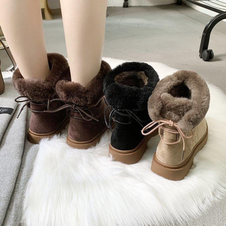 スノーブーツ レディース 滑らない 防寒 ムートンブーツ 短靴 スノー シューズ 冬靴 ショートブーツ 幅広 暖かい おしゃれ 雪用 通学 通勤 柔らか 足が疲れない Xdx048 悟空 通販 Yahoo ショッピング