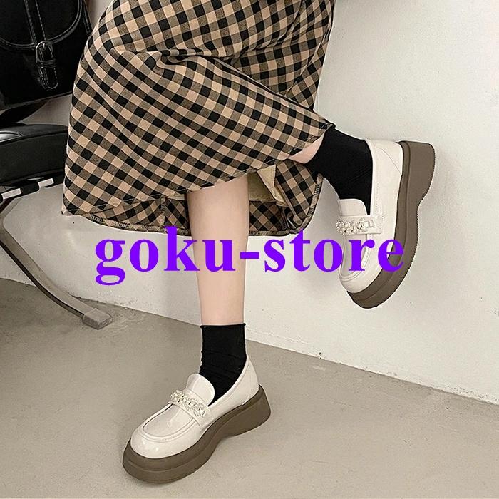 ローファー 厚底 レディース 4.5cmヒール 疲れにくい 痛くない 歩きやすい 靴 シューズ 学生 制服コーデ 通学 通勤 スクール ジュニ | ブランド登録なし | 10