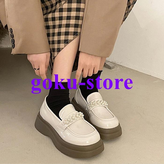 ローファー 厚底 レディース 4.5cmヒール 疲れにくい 痛くない 歩きやすい 靴 シューズ 学生 制服コーデ 通学 通勤 スクール ジュニ | ブランド登録なし | 12