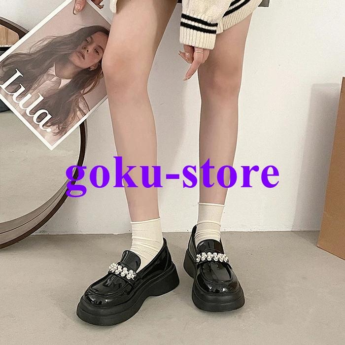 ローファー 厚底 レディース 4.5cmヒール 疲れにくい 痛くない 歩きやすい 靴 シューズ 学生 制服コーデ 通学 通勤 スクール ジュニ | ブランド登録なし | 07