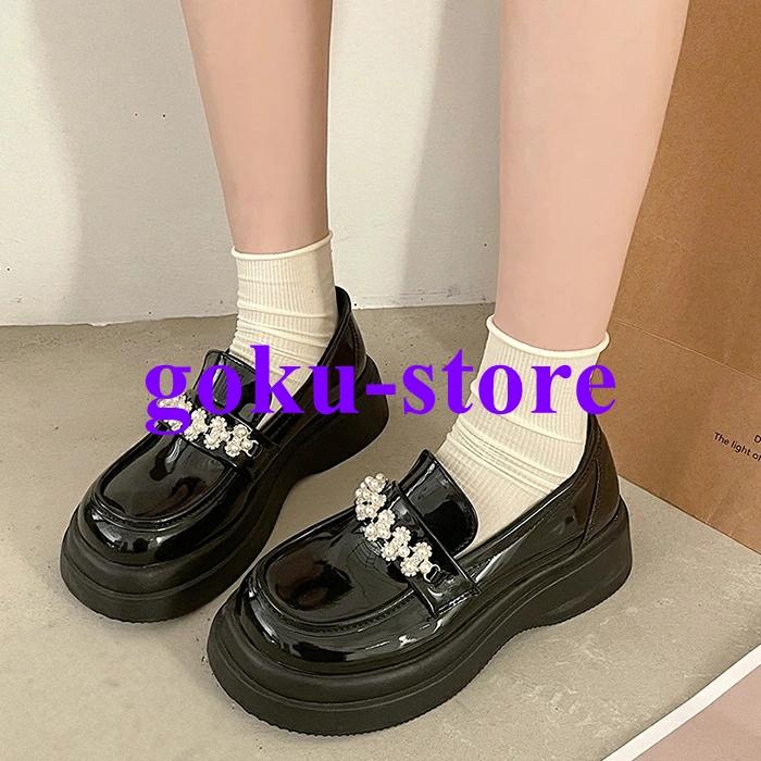 ローファー 厚底 レディース 4.5cmヒール 疲れにくい 痛くない 歩きやすい 靴 シューズ 学生 制服コーデ 通学 通勤 スクール ジュニ | ブランド登録なし | 08
