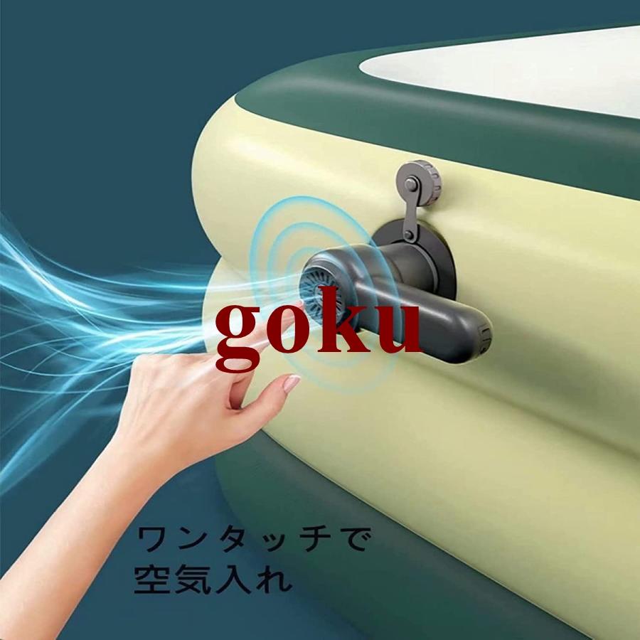 最安値挑戦!家庭用プール エアプール 自動膨張 滑り台 折り畳み式 ビニールプール 大型 ベビープール キッズ サンバイザー 水遊び 子供用 3つ気室 屋根付き_10