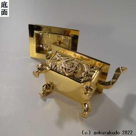 花立や蝋燭立のセット)/本山彫り(鶴亀)具足 3.5寸 5具足 本 花立や蝋燭立のセット)/本山彫り(鶴亀)具足 3.5寸 5具足 本