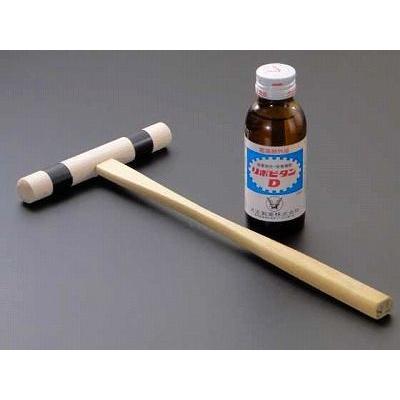 仏具　江戸寛政期　鉦吾　一心撞木　大鼓の打面（2枚） Amazon｜仏具 鉦吾撥(一心撞木)5.6打 全長約29.0cm｜木魚・木柾