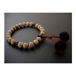 数珠 男性用 星月菩提樹 22玉 茶水晶入 梵天房