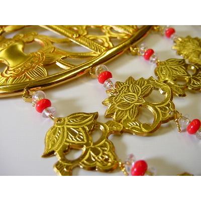 華鬘（けまん）5寸 本金メッキ仕上げ : 仏壇・仏具・数珠 極楽堂