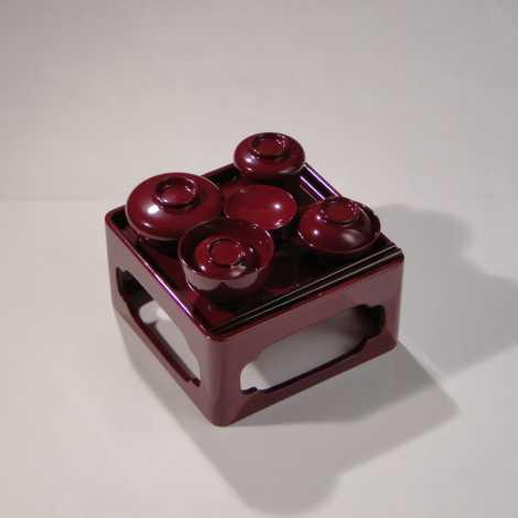 お膳・霊具膳/総木製漆塗御膳（朱）6寸 : 仏壇・仏具・数珠 極楽堂