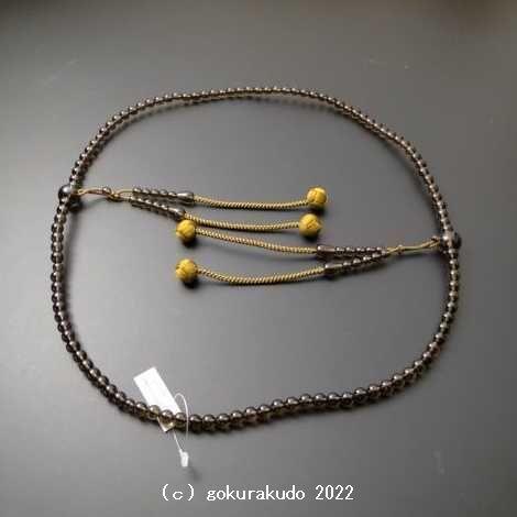 数珠 真言宗 総茶水晶 尺２ 利休色利休房