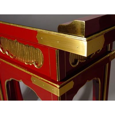 立焼香机 朱塗 面金 金具打ち 3尺 : 仏壇・仏具・数珠 極楽堂 立焼香机 朱塗 面金 金具打ち 3尺 : 仏壇・仏具・数珠 極楽堂