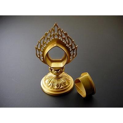 火炎太鼓胴『舎利入れ』(小)消しメッキ(金属製のお骨入れ) : 仏壇
