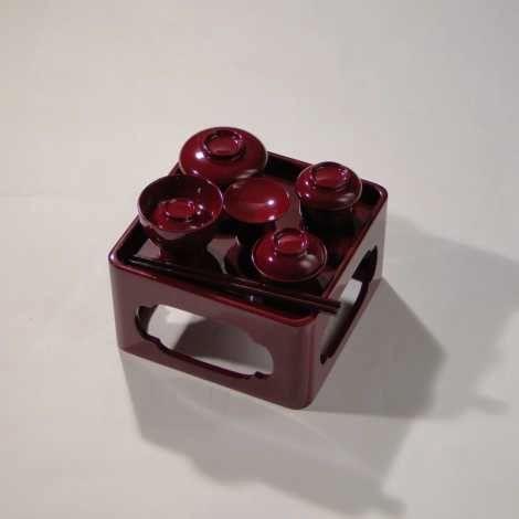 お膳・霊具膳/総木製漆塗御膳（朱）5.5寸 : 仏壇・仏具・数珠 極楽堂