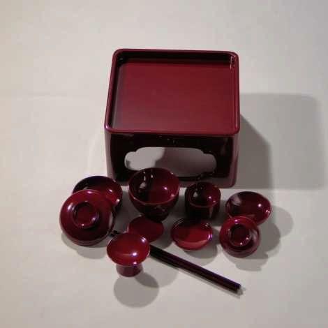 お膳・霊具膳/総木製漆塗御膳（朱）5.5寸 : 仏壇・仏具・数珠 極楽堂