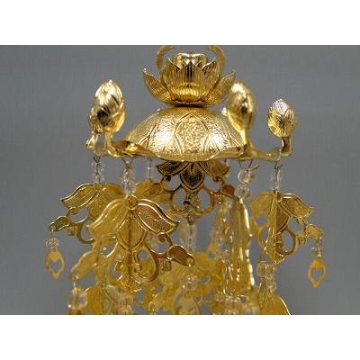 ようらく（瓔珞） 真鍮製 本金メッキ 中 : yoraku1-7 : 仏壇・仏具 