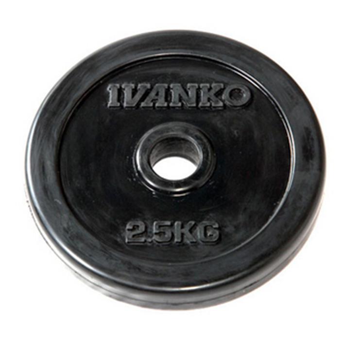 IVANKO] 片側20kgラバーダンベルセット（ノーマルバー）28mm径