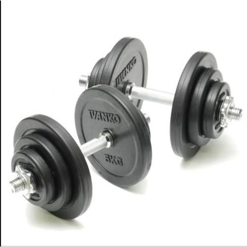 IVANKO] 片側30kgラバーダンベルセット（スクリューバー）28mm径