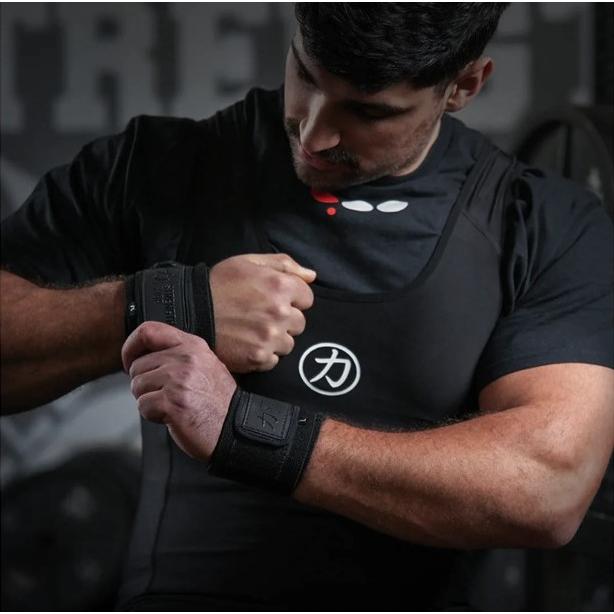 [Strength Shop]  PROリストラップ IPF公認　ステルスブラック60cm  PRO WRIST WRAPS - STEALTH BLACK - IPF APPROVED｜gokutore-yh｜05