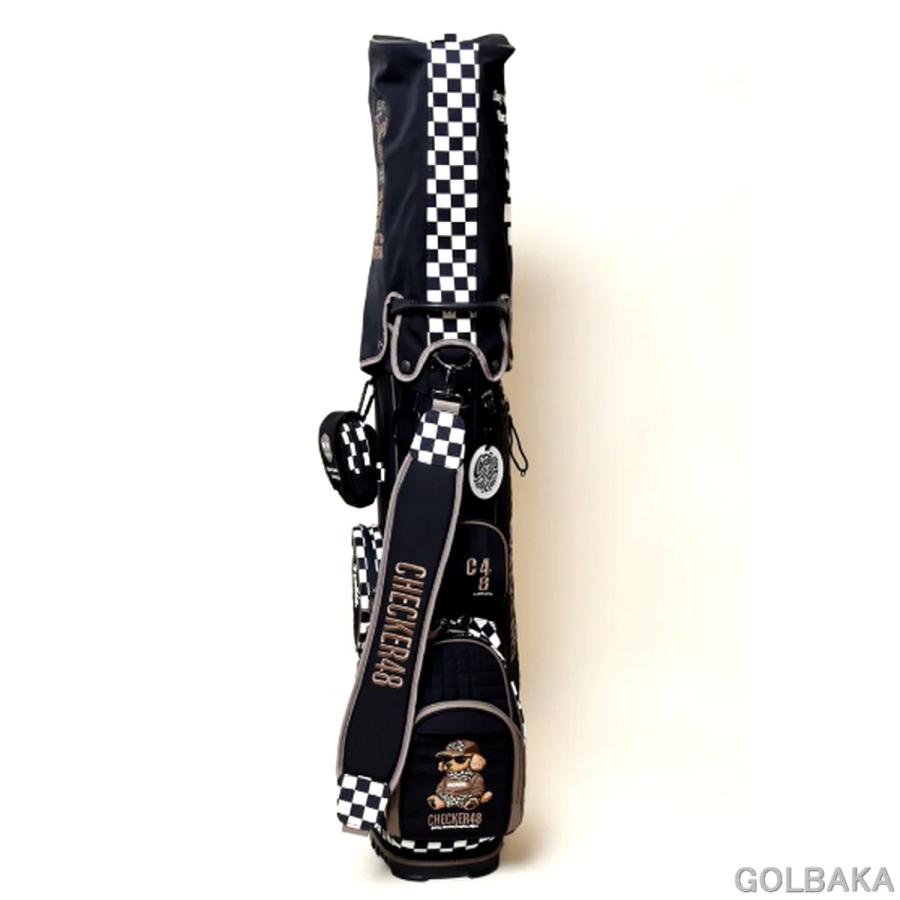 刻印対応 【新品】チェッカー48キャディバッグ カラー：ブラック・オフ