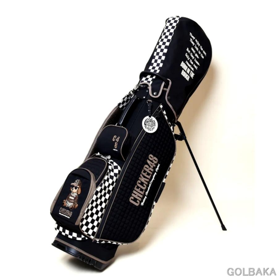 刻印対応 【新品】チェッカー48キャディバッグ カラー：ブラック・オフ