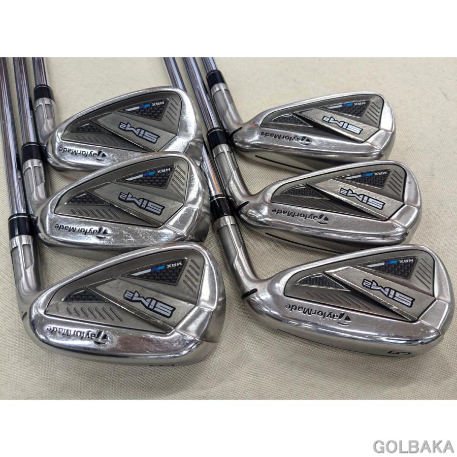 中古】B：テーラーメイド SIM2 MAX アイアンセット 6本(＃5〜9.PW 