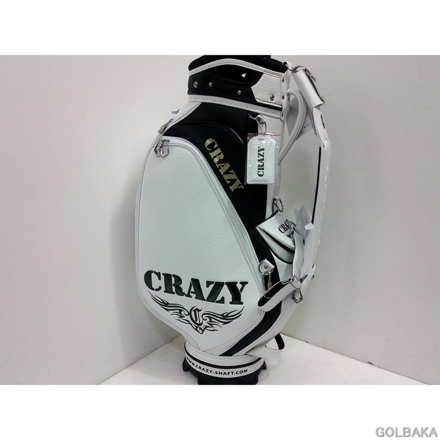 【限定品】 CRAZY キャディバッグ ホワイト/ブラック CRAZY クレイジー ドクロ キャディバッグ ホワイト 限定品 2015