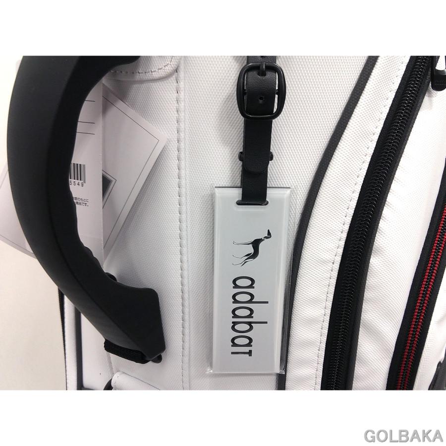 刻印対応 【新品】アダバットキャディバッグ ABC438WG カラー：ホワイト/グレー_5