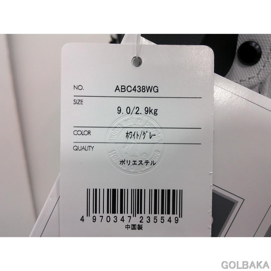 刻印対応 【新品】アダバットキャディバッグ ABC438WG カラー：ホワイト/グレー_6
