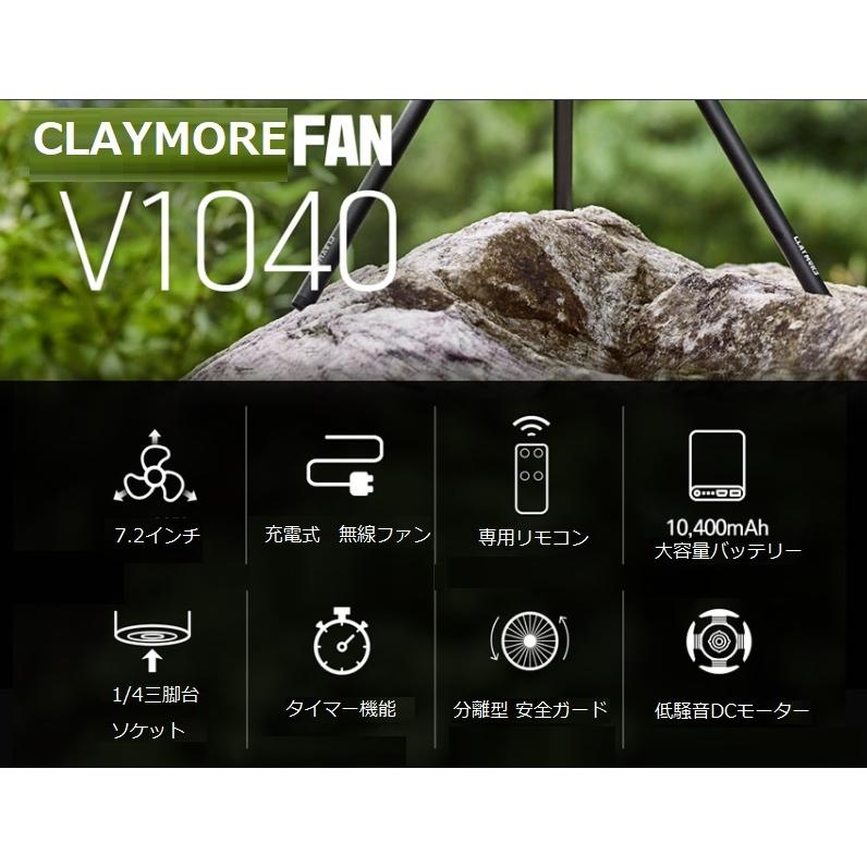 CLAYMORE 卓上扇風機 ブラック 収納ケース付き クレイモア キャンプ 卓上扇風機 プリズム サーキュレーター