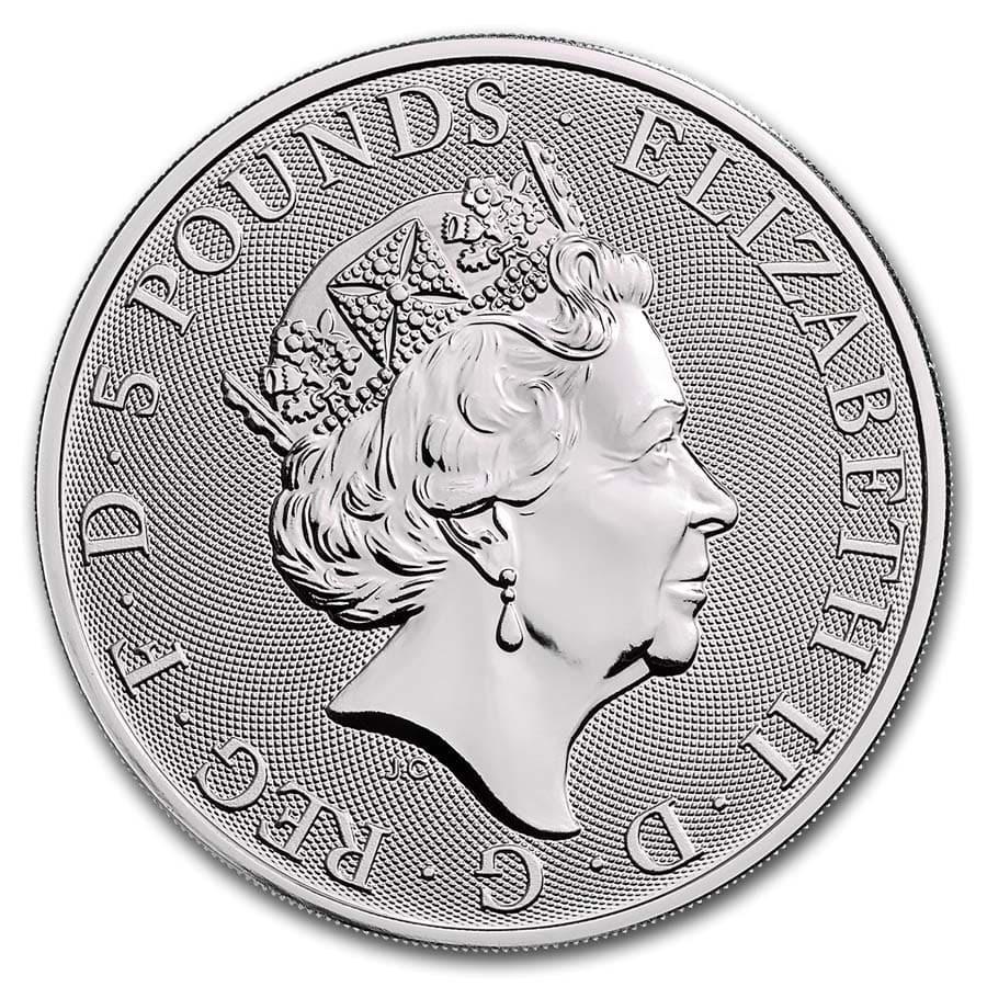 [保証書・カプセル付き] 2020年 (新品) イギリス「クィーンズ ビースト・エール」純銀 10オンス 銀貨