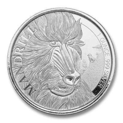 [保証書・カプセル付き] 2020年 (新品) カメルーン「マンドリル」純銀 1オンス 銀貨