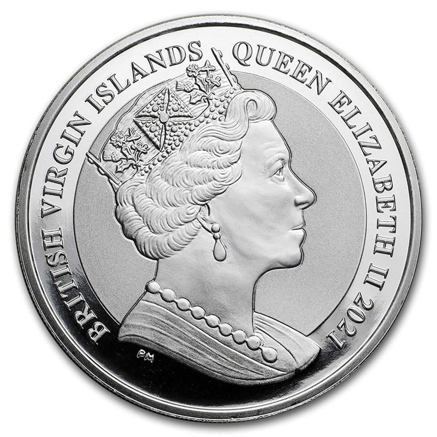 [保証書・カプセル付き] 2021年 (新品) イギリス領 ヴァージン諸島「ペガサス」純銀 1オンス 銀貨