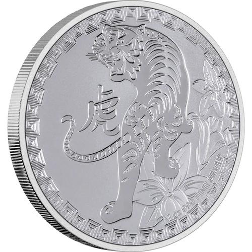 [保証書・カプセル付き] 2022年 (新品) ニウエ「干支 十二支・虎年 寅年」純銀 1オンス 銀貨