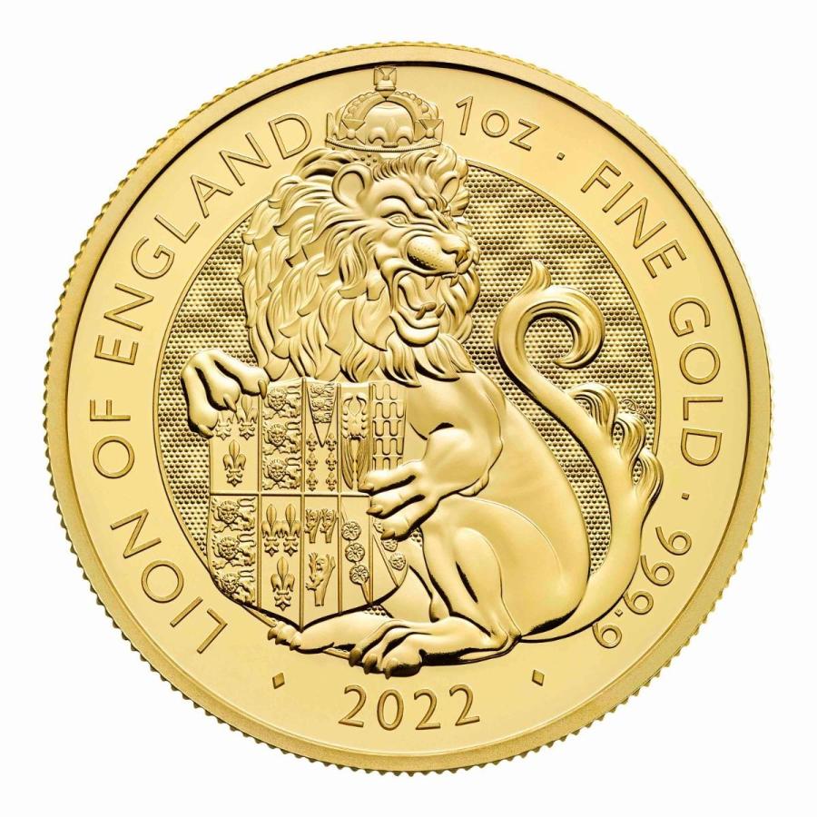 チープ 新発売 保証書 カプセル付き 2022年 新品 イギリス ロイヤルチューダービースト イギリスのライオン 純金 1オンス 金貨
