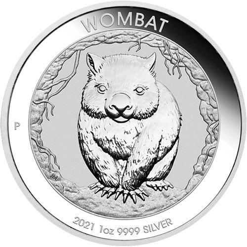 [保証書・カプセル付き] 2021年 (新品) オーストラリア「ウォンバット」純銀 1オンス 銀貨