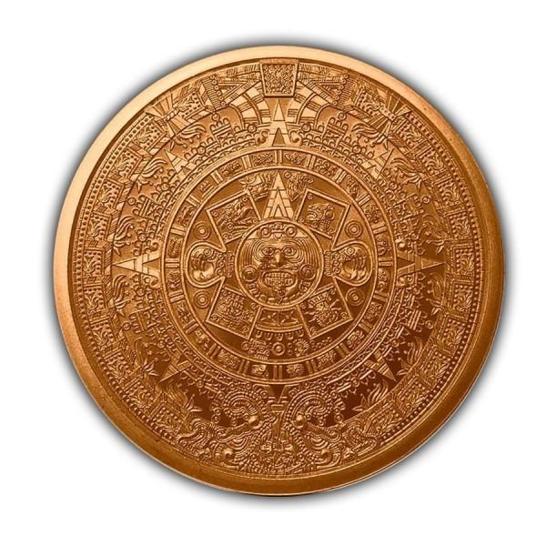 [カプセル付き] (新品) アメリカ「アステカ暦」純銅 赤金 1常衡オンス メダル（Yahoo!・ゴールド市場ドットコム）