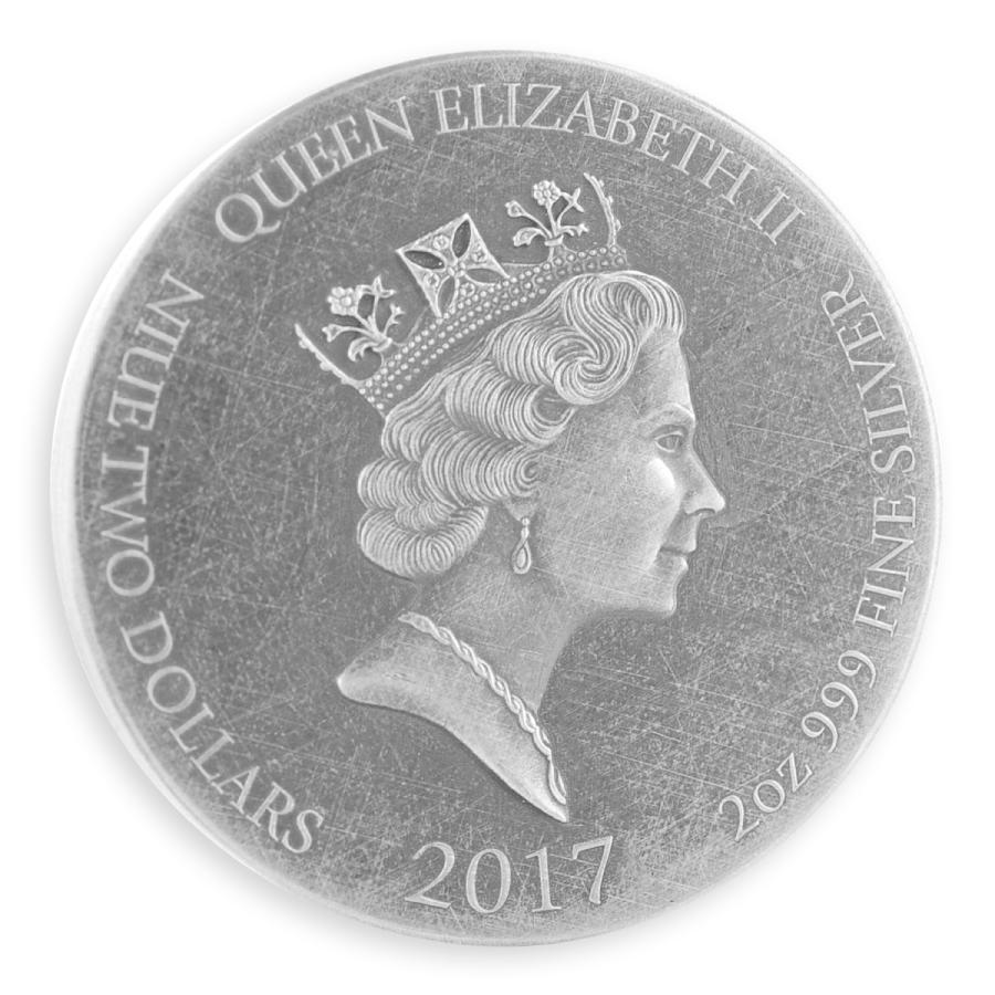 [保証書付き] 2017年 (新品) ニウエ「聖書シリーズ・イエスの洗礼」純銀 2オンス アンティーク 銀貨_1