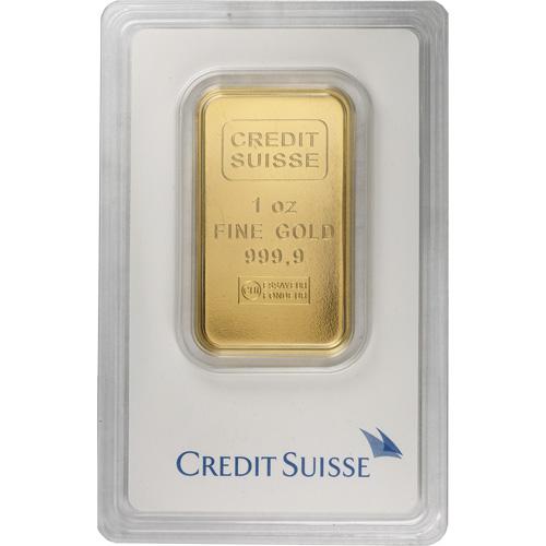 保証書付き] (新品) クレジット スイス 純金 1オンス バー : ゴールド