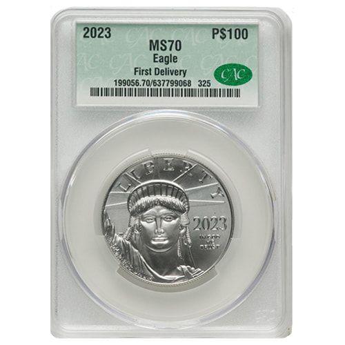 保証書・スラブ付き] 2023年 (新品) アメリカ「イーグル」純プラチナ 1
