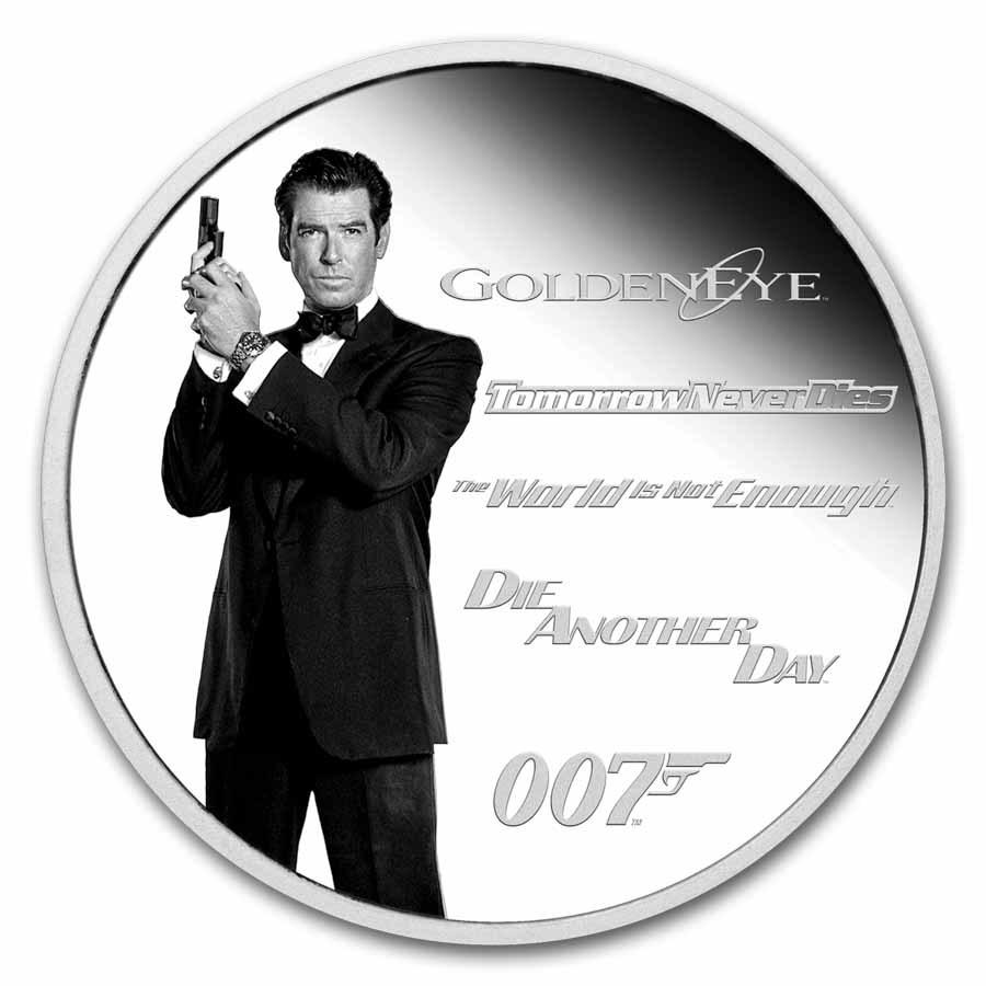 イギリス　ジェームズ・ボンド　007 純銀バー　1オンス　保証書付き　5枚 イギリスジェームズ・ボンド007 純銀バー1オンス保証書付き5枚