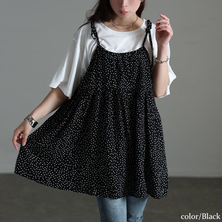 ☆専用☆３Ｌ☆ドット柄 キャミチュニック GOLDJAPAN（ゴールドジャパン） 大きいサイズ レディース チュニック