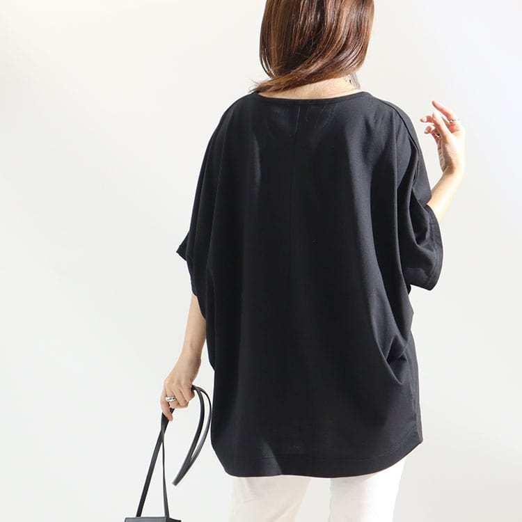 大きいサイズ レディース トップス カットソー Tシャツ ドルマンスリーブカットソー ドルマントップス ドルマン 夏服 春服 LL 2L 3L 4L 5L カーキ グレー 黒 | GOLDJAPAN | 16