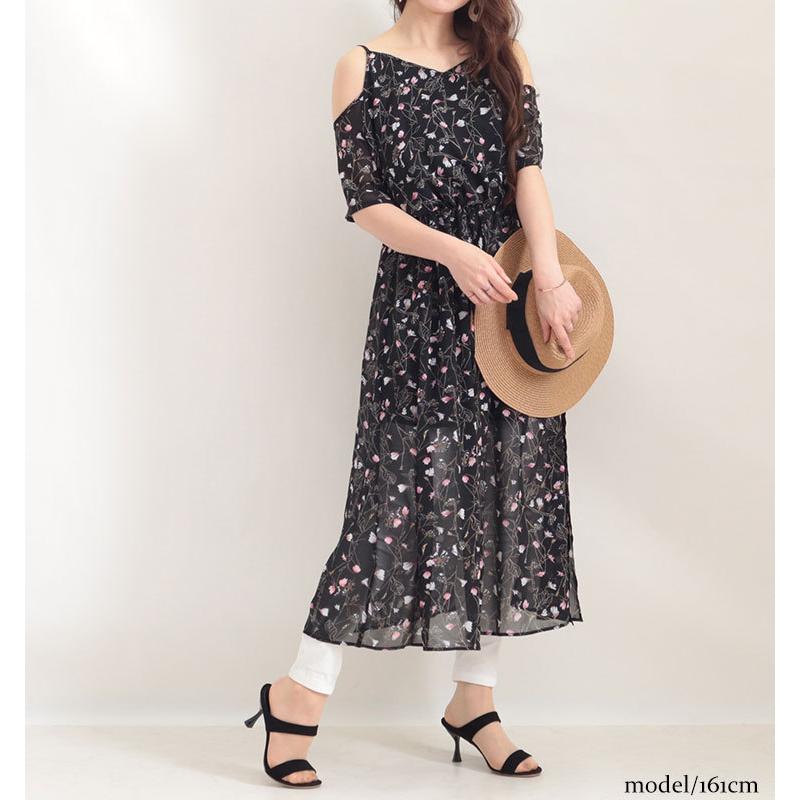 大きいサイズレディース ワンピース ストラップ付き花柄オフショルワンピース ワンピ 花柄ワンピース 夏新作 Ll 2l 3l 4l 5l ブラック ゴールドジャパン Fem 148 大きいサイズ レディース Gold J 通販 Yahoo ショッピング