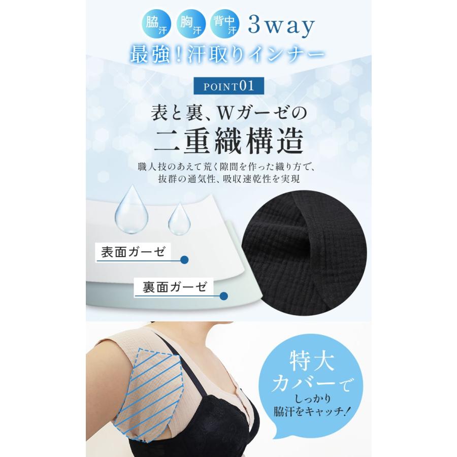 GOLDJAPAN 大きいサイズ レディース インナー 脇汗 胸汗 背中汗 GOLDJAPAN 大きいサイズ レディース インナー 脇汗 胸汗 背中汗