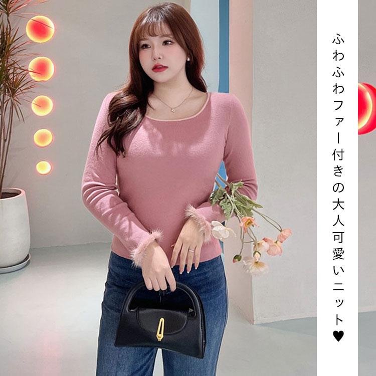 GOLDJAPAN 大きいサイズ レディース トップス ニット リブ 長袖 GOLDJAPAN 大きいサイズ レディース トップス ニット リブ 長袖