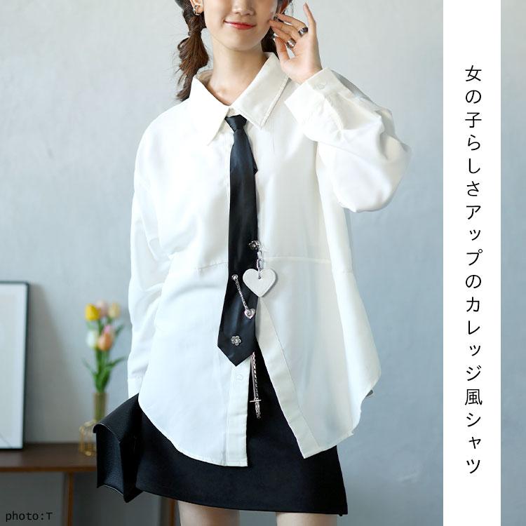 GOLDJAPAN 大きいサイズ レディース トップス シャツ ネクタイ GOLDJAPAN 大きいサイズ レディース トップス シャツ ネクタイ